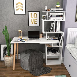 Hanah Home Vina - Mesa de estudio blanca